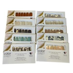 Color Street 100% Real Nail Polish Strips Lot of 10 Packs New Sealed Assorted